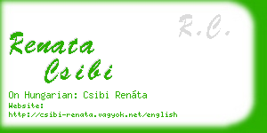 renata csibi business card